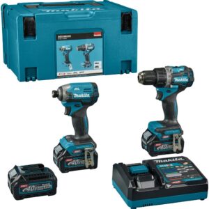 Makita DK0198G201 | 40 V Max Combset boren en (slag)schroeven | 3 x 2.5 Ah accu + Snellader