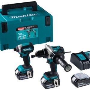 Makita DLX2418TJ Combiset voor zwaardere boor- en schroefklussen | DHP486 en DTD153 | 3 x 5.0 Ah accu en snellader