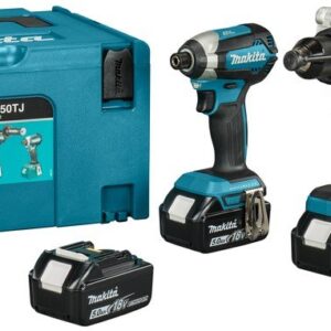 Makita DLX2550TJ 18v Combiset DHP492 (Klop)boor-/schroefmachine + DTD153 Slagschroevendraaier (3x 5.0Ah accu)