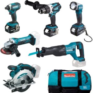 Makita DLX6046 - 6-delige Comboset 18v Li-ion 3x 3.0Ah accu's
