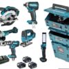 Makita DLX8100J | Combiset 18V | DDF484 + DTD153 + DGA504 + DHS660 + DJV182 | Incl. accu's en lader