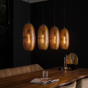 Gemini Hanglamp 4-Lichts Brons antiek