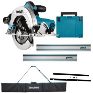 Makita HS7601JSET HS7601J Cirkelzaag 190 mm + 2 x Linaal 1500mm + Koppelstrips + Tas