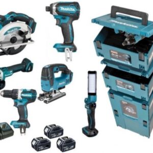 Makita DLX8100J Comboset 18V 3 x 5,0Ah - De nieuwste combo 5,0 AH machines