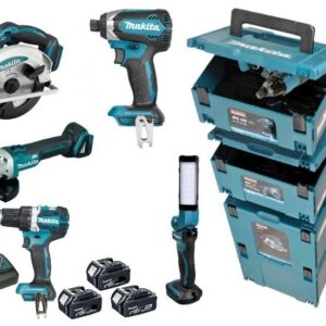 Makita DLX8000J Comboset 18V 3 x 5,0Ah - De nieuwste combo 5,0 AH machines